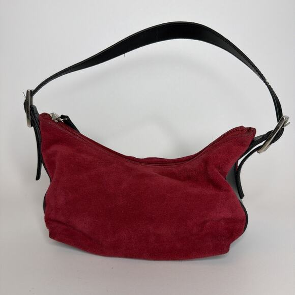 kathy ireland Handbags - Kathy Ireland Y2K Mini Small Handbag Purse Red Leather Suede